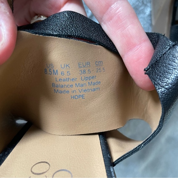 Franco Sarto Chunky Leather Block Heel Sandals 8.5 - Picture 7 of 8